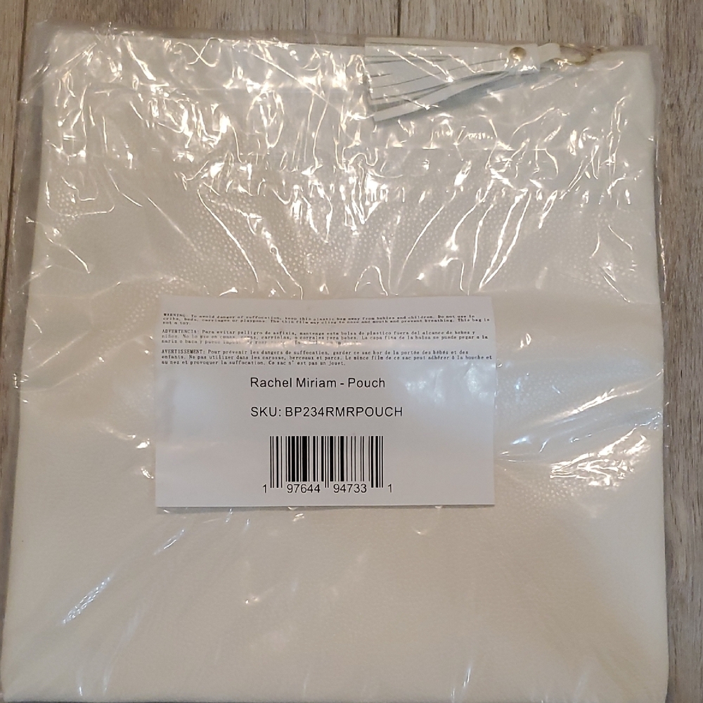 Rachel Miriam White Pouch - NWT still in original bag